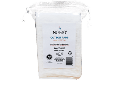 NOLEO Organic Cotton Pads - Lint Free and Chlorine Free - Pressed